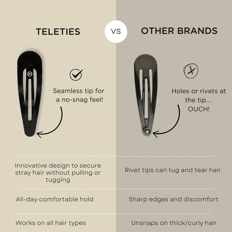 Teleties • 6 Snap Clips - Gold