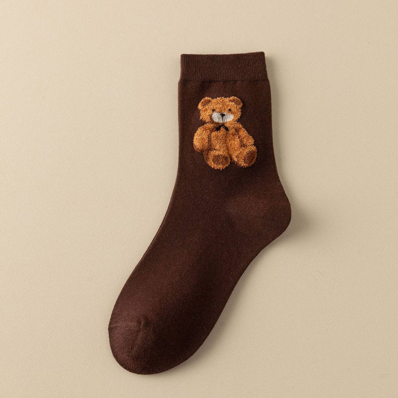Brown Bear Socks - Coffee