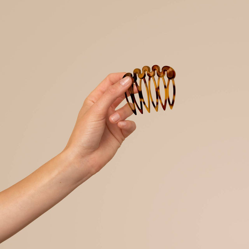 Kitsch • Recycled Plastic French Hair Combs 2pc Set - Tortoise