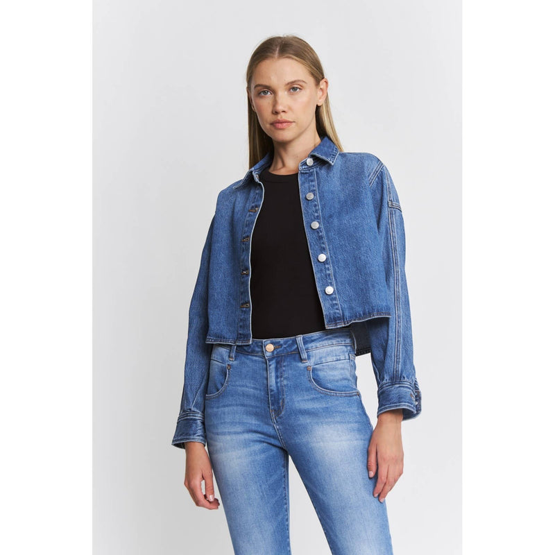 Mica Denim • Oversized Denim Jacket - Dusk Navy