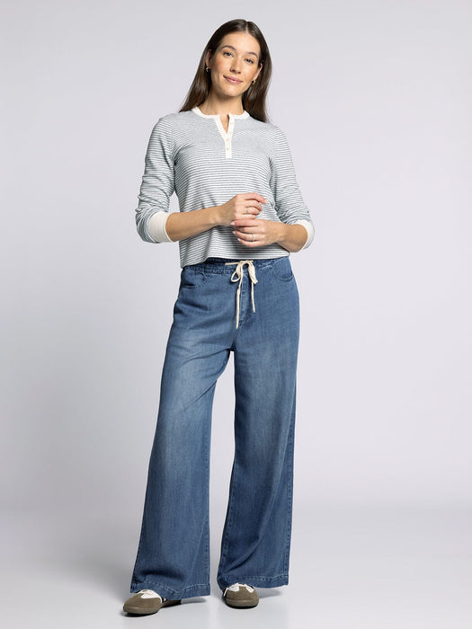 Thread & Supply • Aeris Top - White & Navy