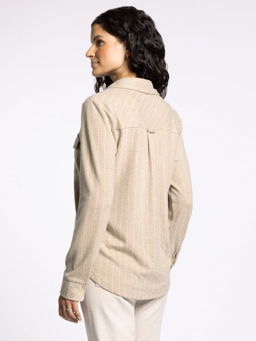 Thread & Supply • Cassian Shirt - Camel & Ivory Stripe