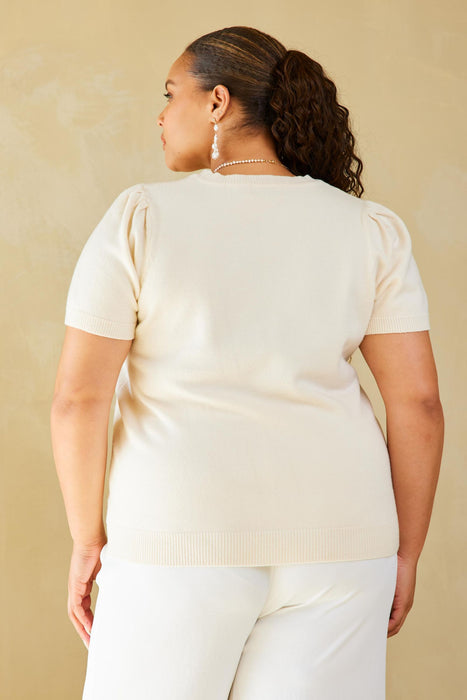 Lemon Intarsia Sweater - Ivory & Lemon