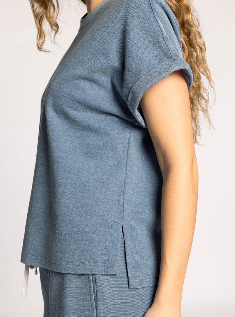 Thread & Supply • Nova Top - Washed Denim Blue