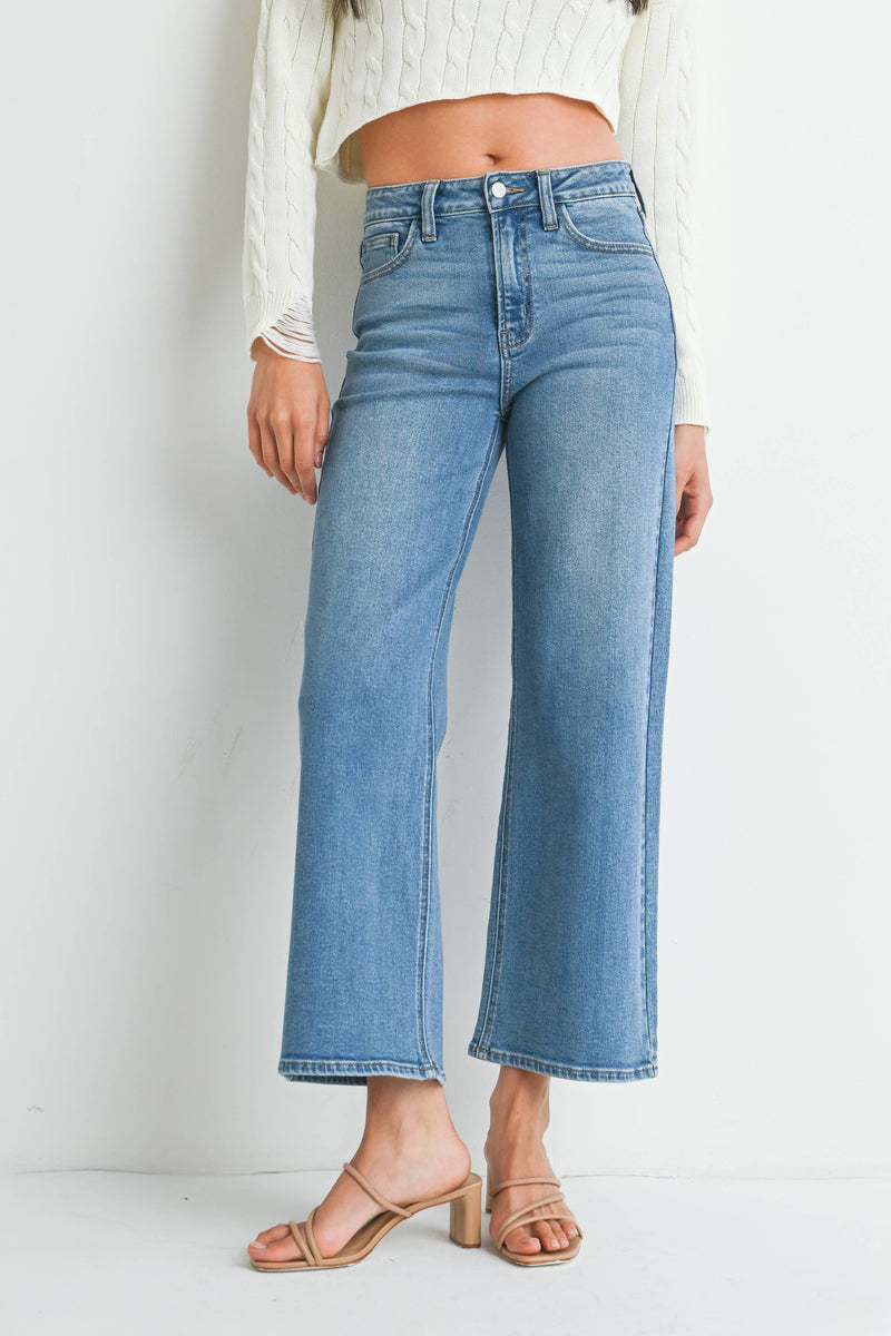Just USA • Slim Wide Leg Jeans - Medium Denim