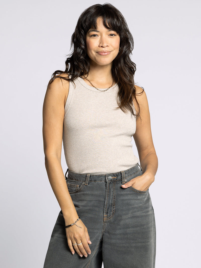 Thread & Supply • Edlin Tank - Taupe Heather