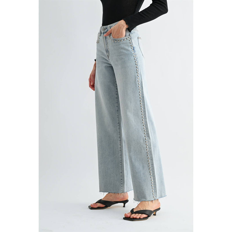 Mica • High Rise Wide Leg - Neptune