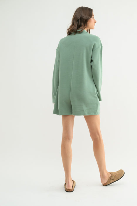 Button Up Romper - Pistachio