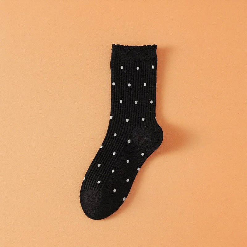 Black Lace Polka Dot Socks