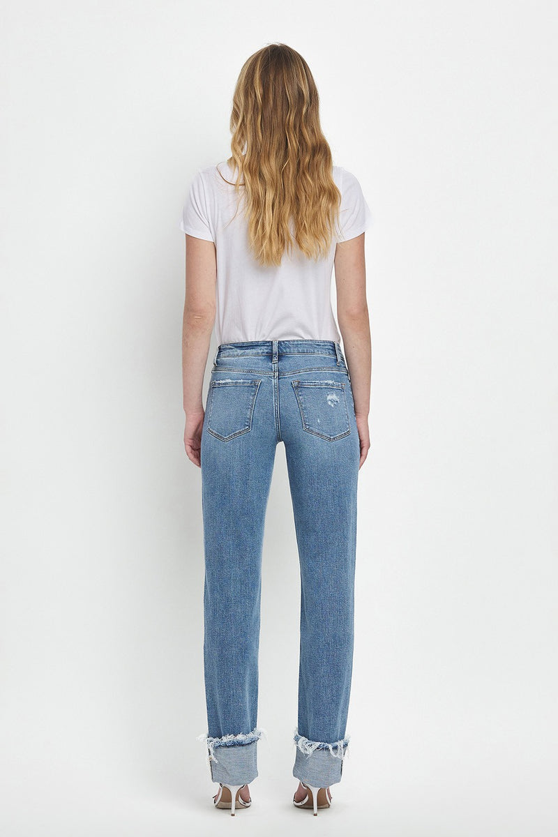 Lovervet • Mid Rise Cuffed Straight - Evermore