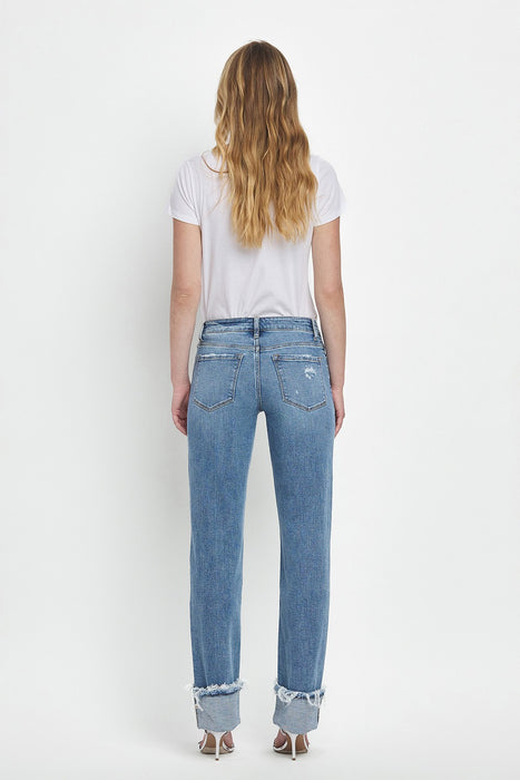 Lovervet • Mid Rise Cuffed Straight - Evermore