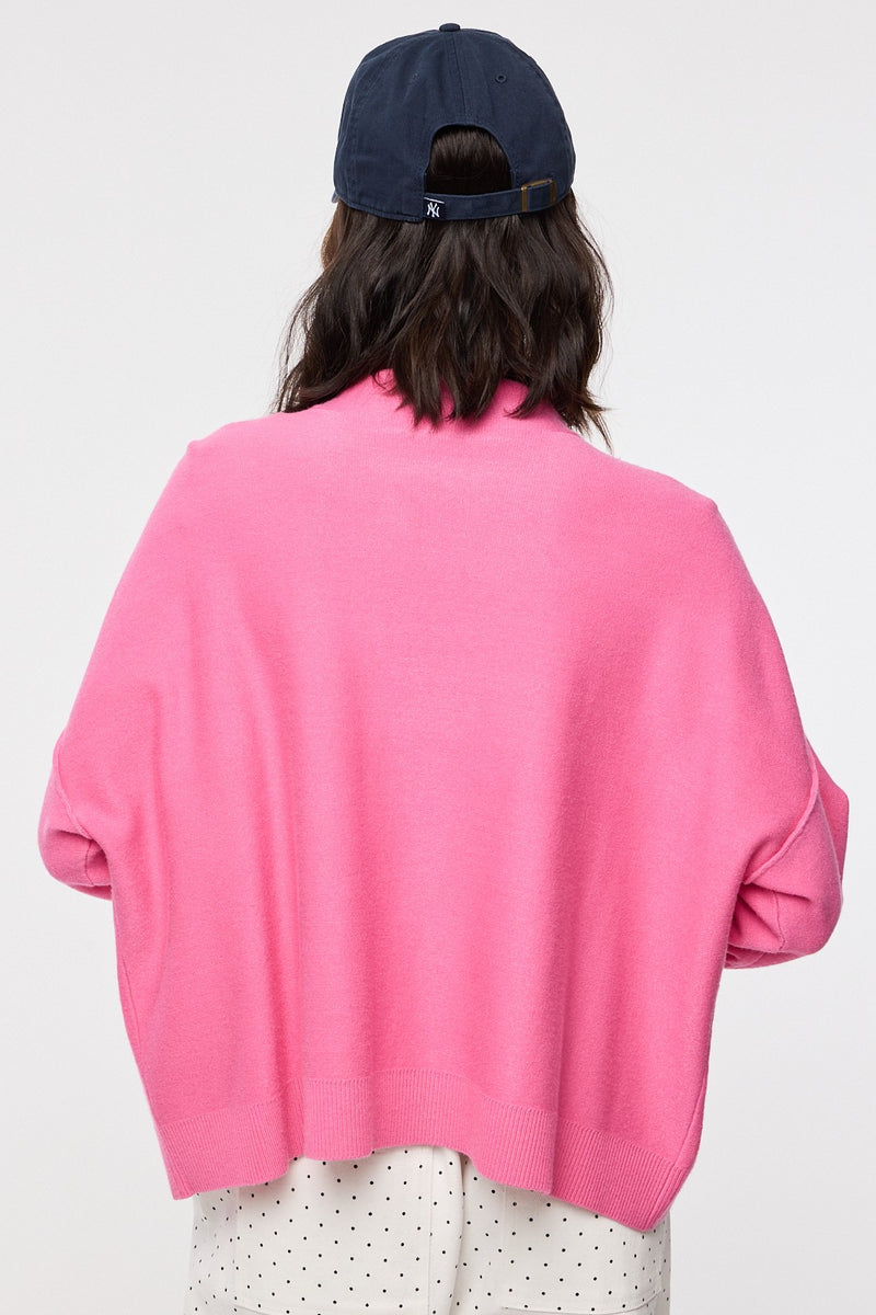 Mock Neck Sweater - Punch