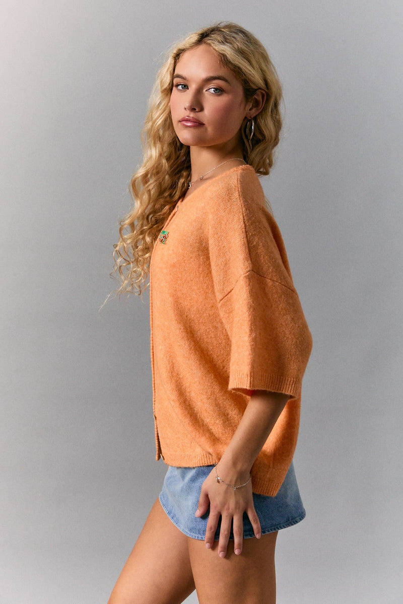 Lightweight Cardigan - Orange