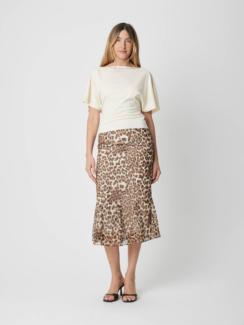 The Shianne Top | Tie Waist Wide Neck Knit Top - Cream