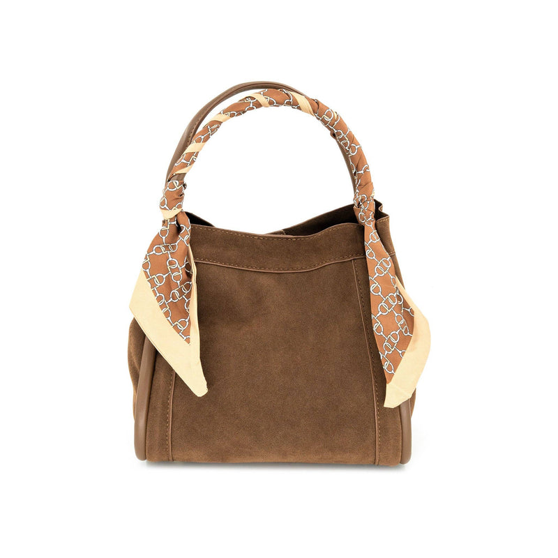 Chocolate Gianna Suede Bag