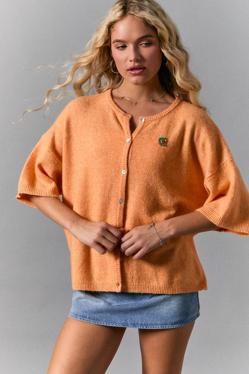 Lightweight Cardigan - Orange