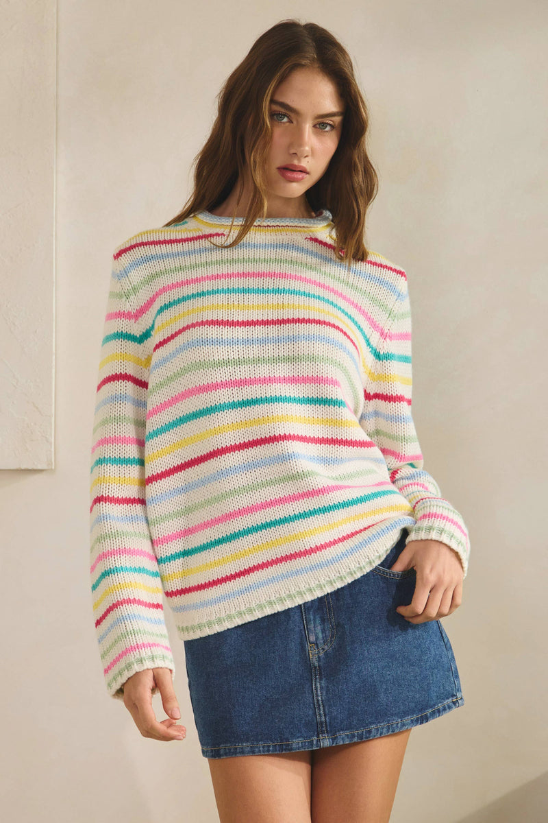 Rainbow Striped Sweater