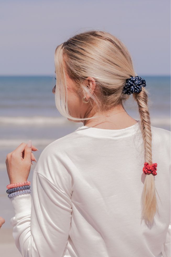 Teleties • Silk Hair Scrunchie - Independence Bae (Large)