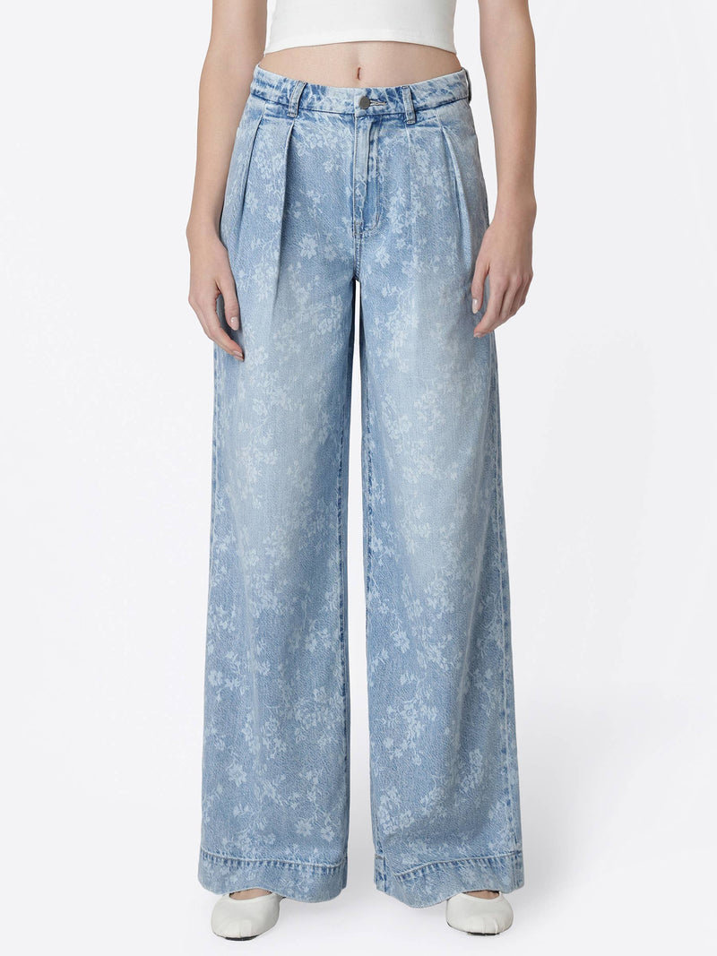 Flying Monkey • Super High Rise Wide Leg - Floral Print