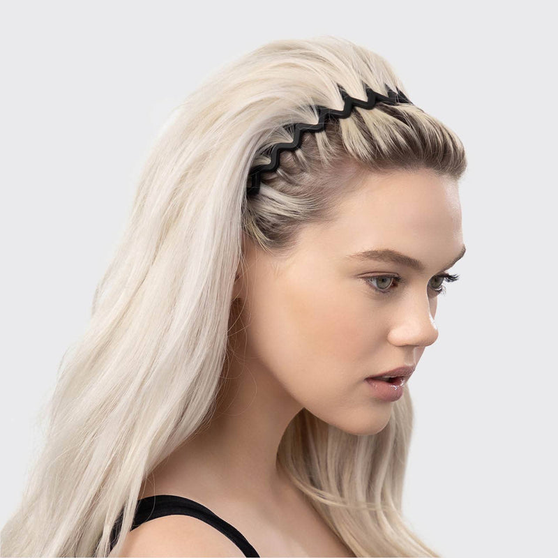 Kitsch • Zig Zag Headband 2pk - Black & Tortoise