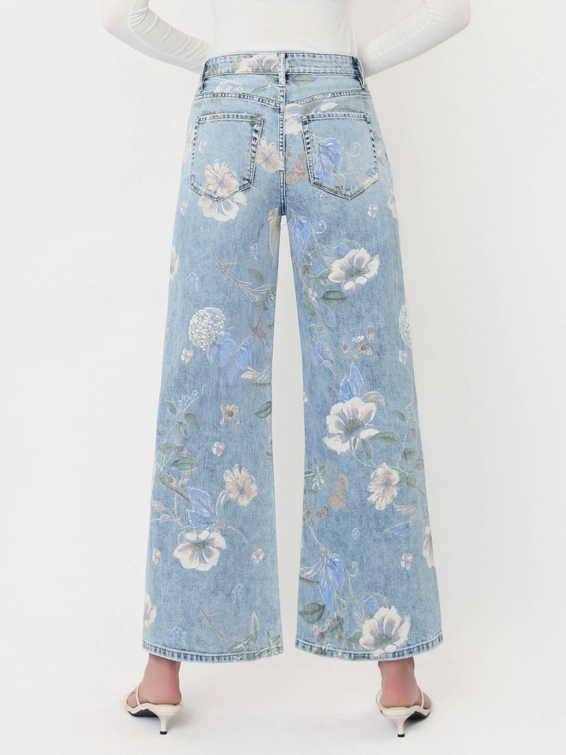 Vervet • Super High Rise Vintage Flare - Floral Print