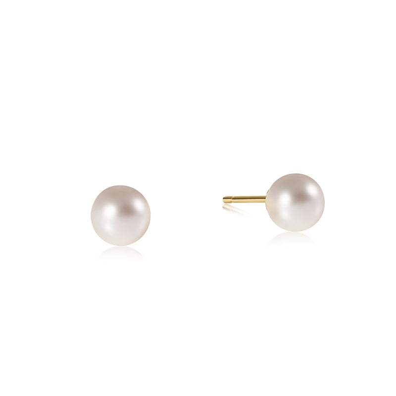 enewton Classic 6mm Pearl Stud - Gold