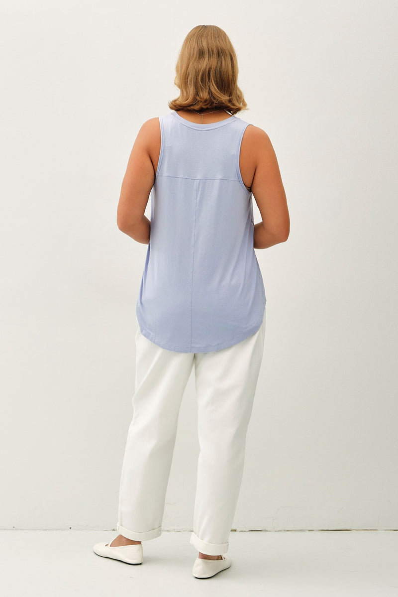 Racerback Tank - Dusty Blue