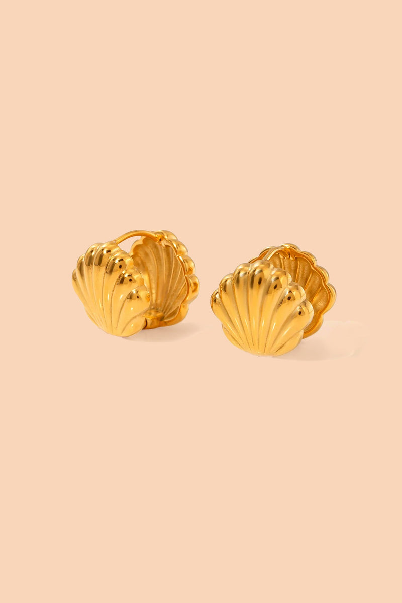 Peter + June • What The Shell Hoops 18k Gold Plated