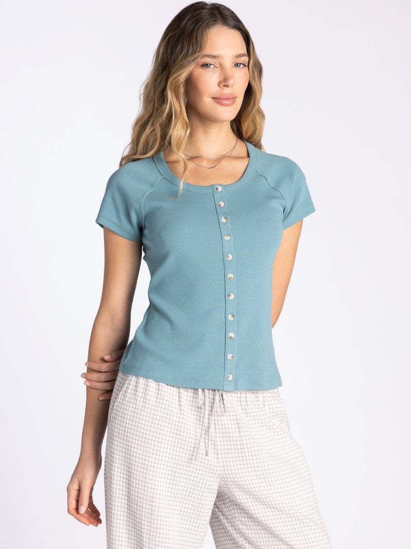 Thread & Supply • Adina Top - Aqua Steel