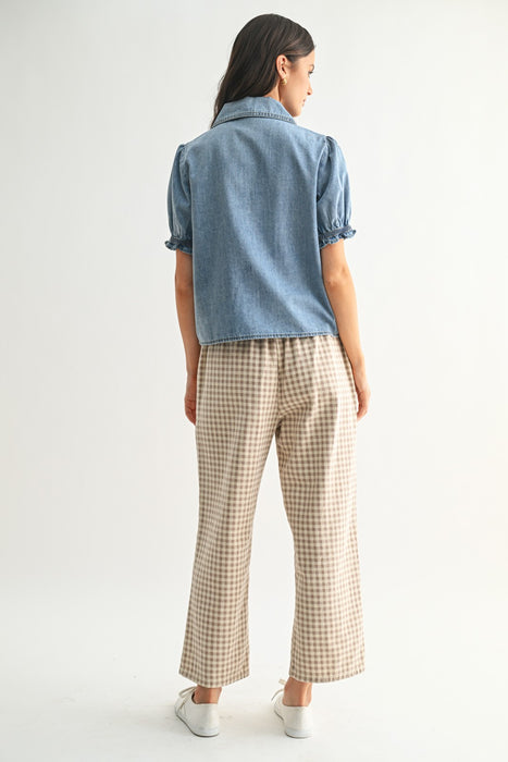 Denim Button Up Blouse