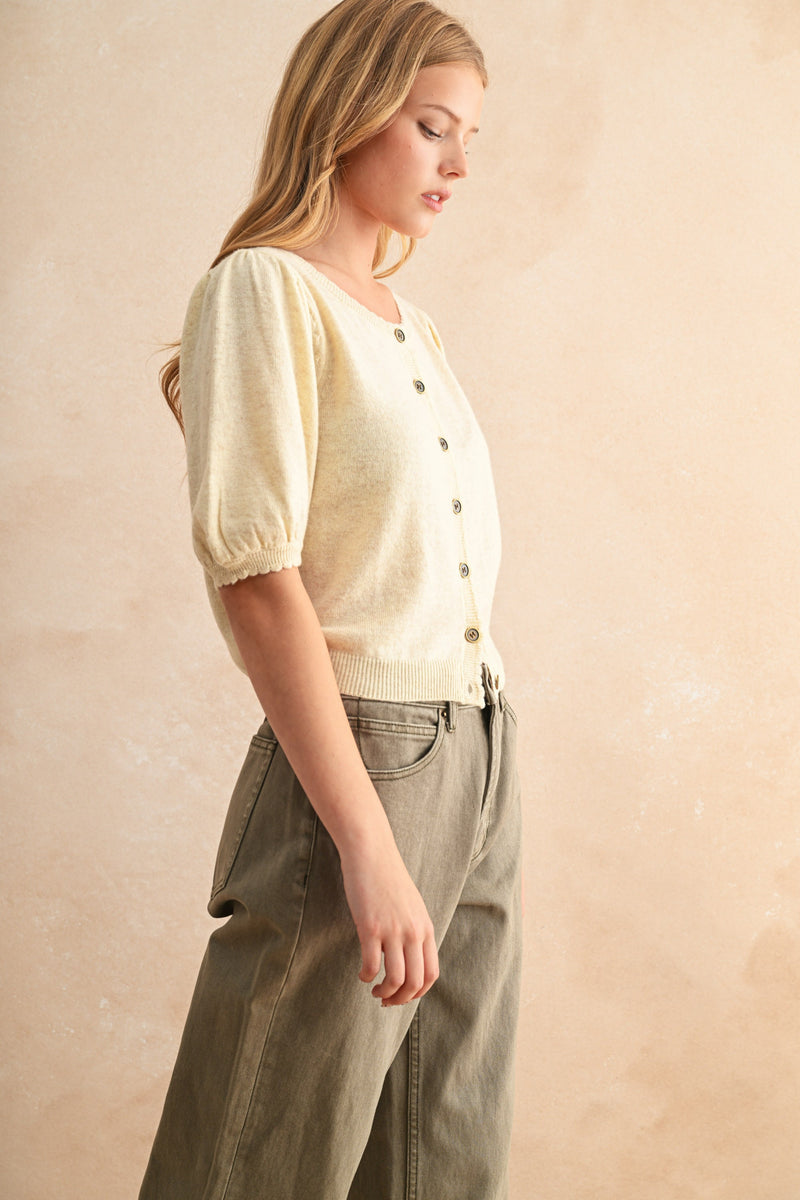 Knit Cardigan - Butter
