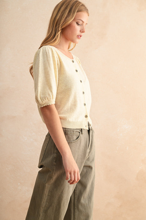 Knit Cardigan - Butter