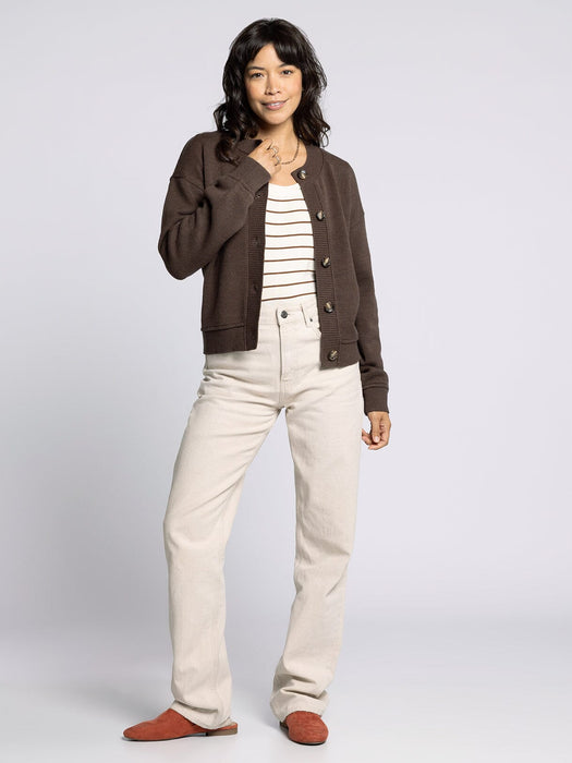 Thread & Supply • Eliza Cardigan - Brown Melange