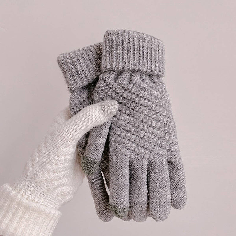 Self Heating Knit Gloves - Grey