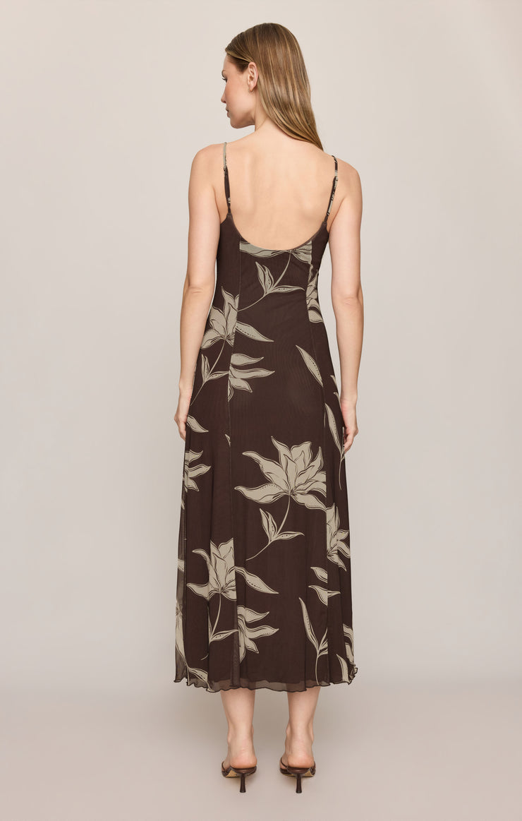 Z Supply • Charisma Floral Midi Dress - Dark Chocolate