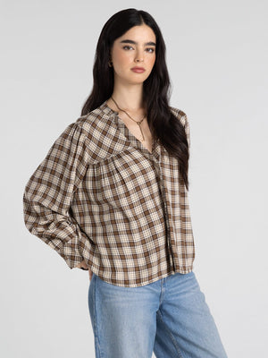 Thread & Supply • Linden Top - Cream & Brown