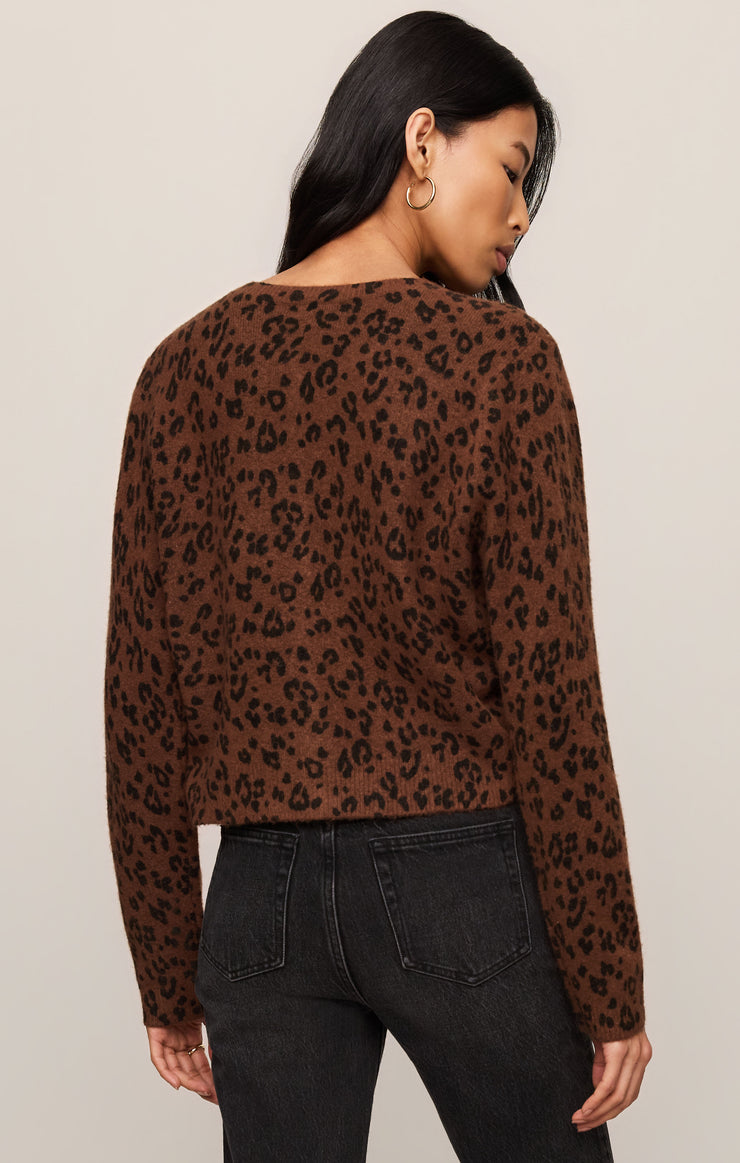 Z Supply • Medina Leopard Cardigan - Burnt Umber