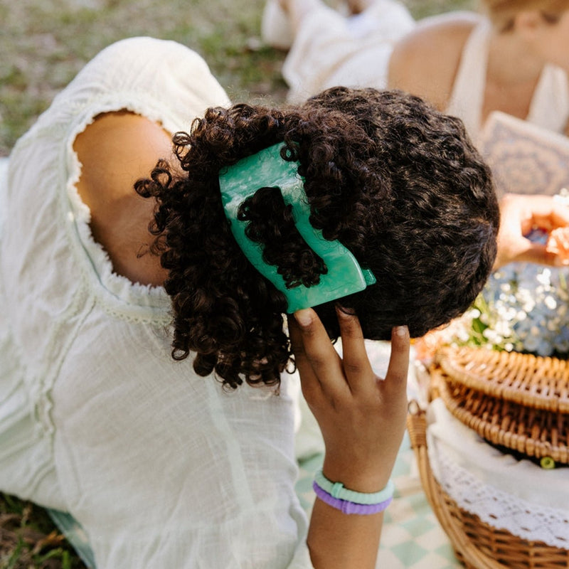 Teleties • Flat Rectangle Hair Clip - Spring Splash (Large)