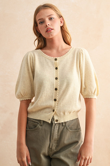 Knit Cardigan - Butter