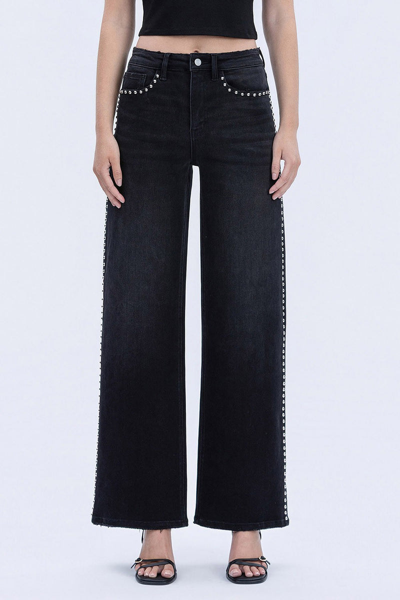 Vervet • Olivia High Rise Long Wide - Black