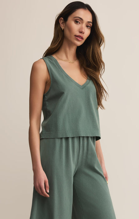 Z Supply • Sloane V Neck Top - Hunter Green