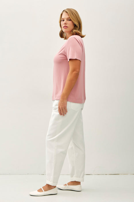 Basic Short Sleeve Tee - Dusty Rose