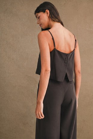 Adjustable Strap Top - Brown