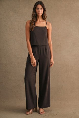 Adjustable Strap Top - Brown