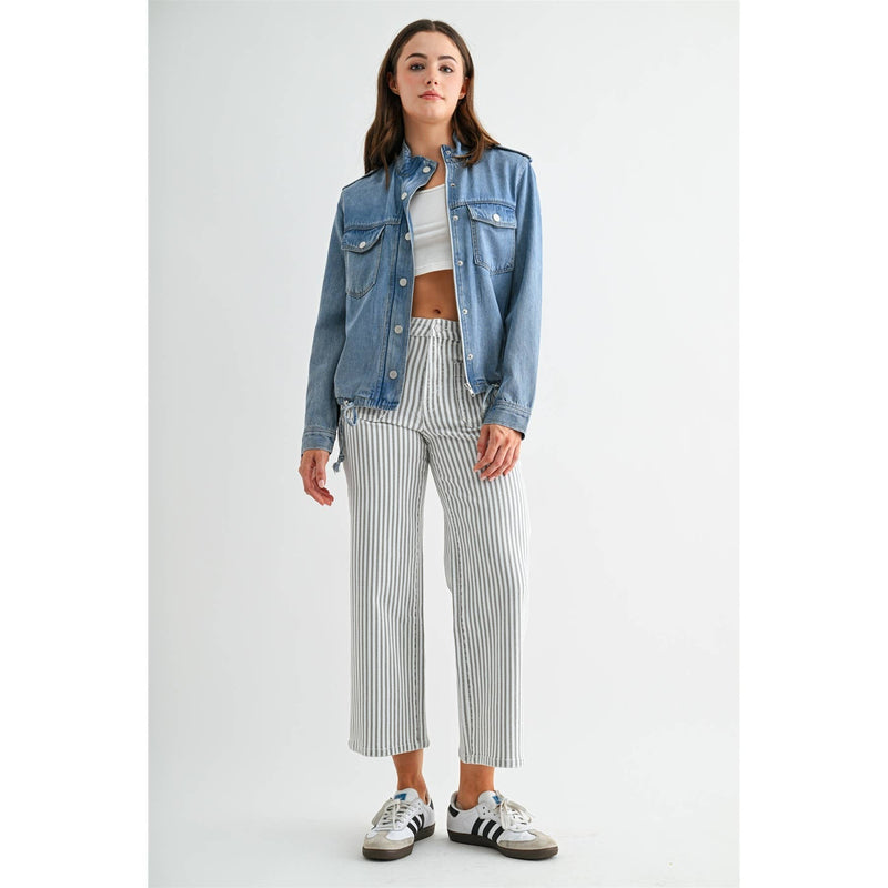 Mica Denim • Back Storm Flap Jacket - Poloo Blue