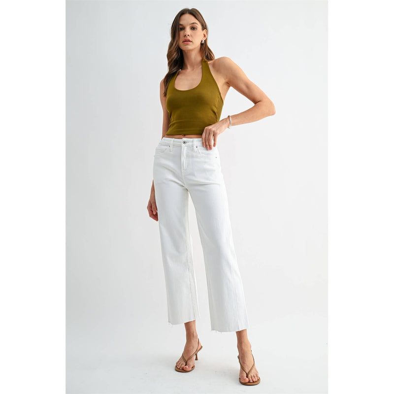 Mica • High Rise Ankle Straight - Amour