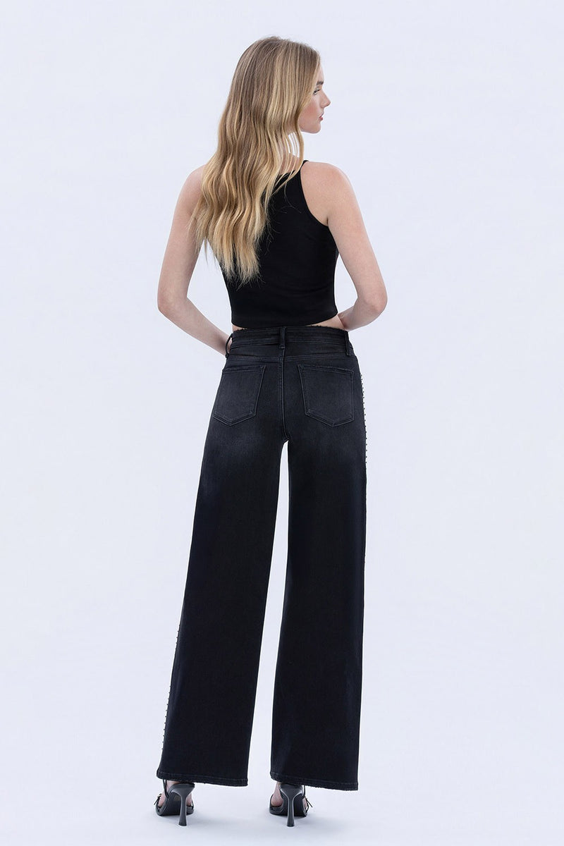 Vervet • Olivia High Rise Long Wide - Black