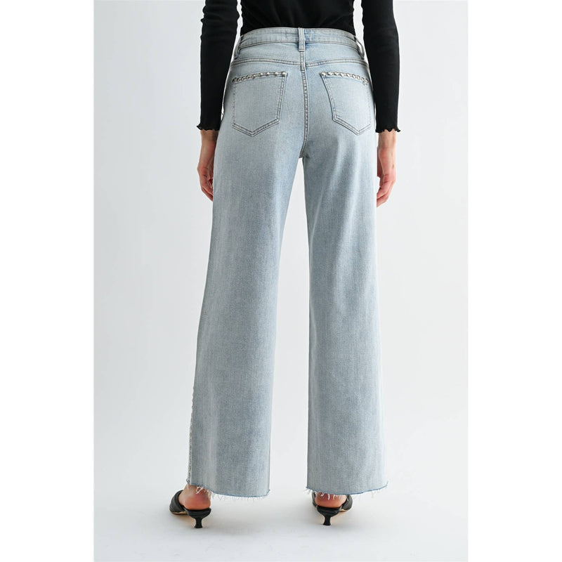 Mica • High Rise Wide Leg - Neptune