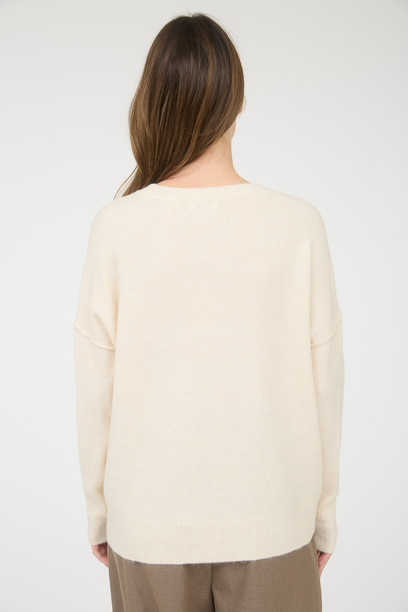 Front Seam Sweater - Ivory