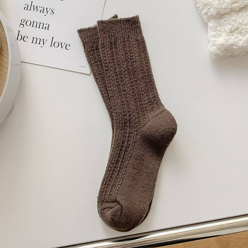 Mid-Calf Socks -Coffee